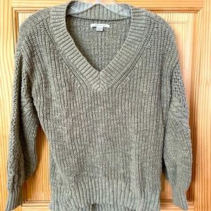 Beautiful sage green, v-neck sweater